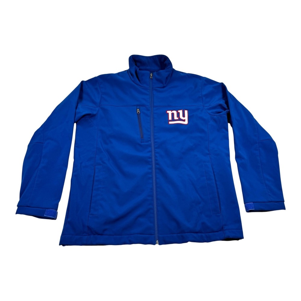 New York Giants Jacket Mens Medium Blue NFL Football NFL Full Zip Embroidered